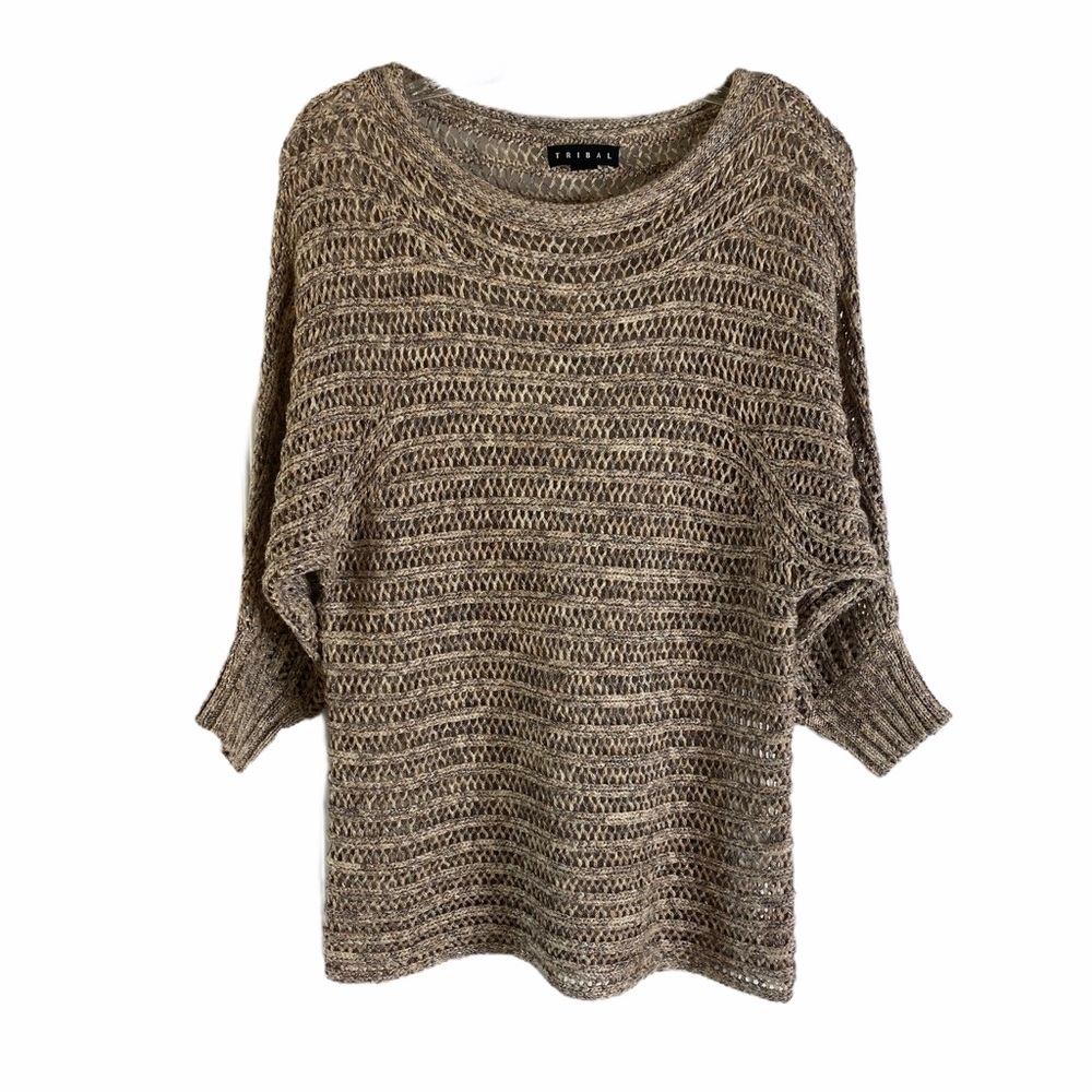 TRIBAL Open Weave Sweater